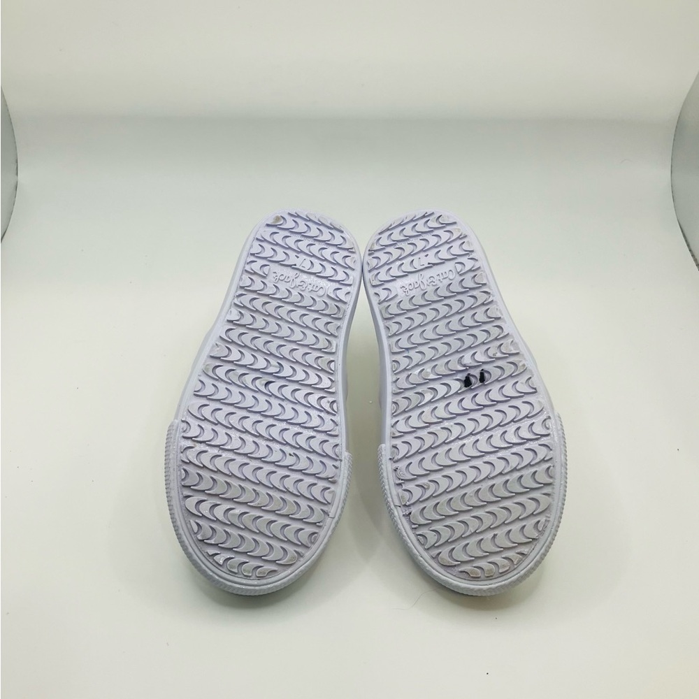 Cat & Jack Girls Iridescent Sparkly White Slip ons Boat Shoes-Gently Used Size 7 - Picture 6 of 6